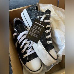 Custom Chuck Taylor All Star Lift Platform Glitter By You Mens 7/Womens 9 (NIB)